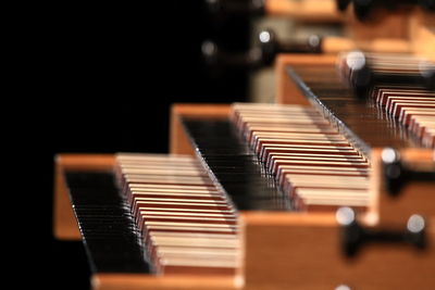 Close-up of piano keys