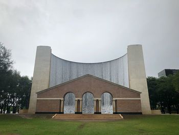 View of cemetery against sky