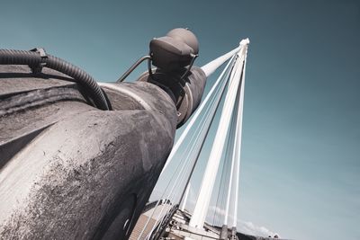 Low angle view of sailboat against sky