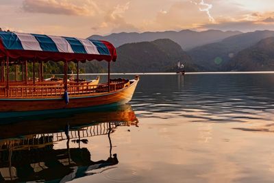 Scenic view of lake against mountains