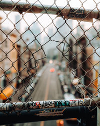 Close-up of chainlink fence