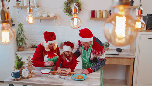 Close-up of christmas decorations