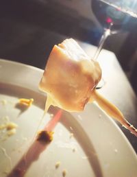 Close-up of ice cream in plate