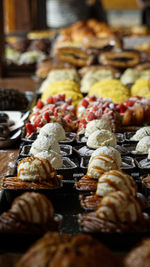 Close-up of food for sale at market stall