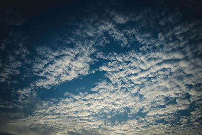 Low angle view of clouds in sky