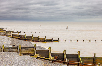 Groynes protecting the beach