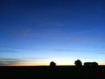 Scenic view of landscape against sky at sunset