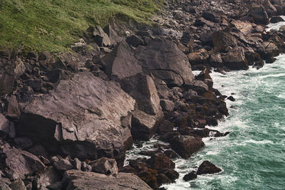 Rock formation on sea shore