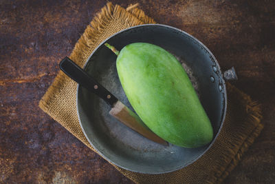 High angle view of fruit on table