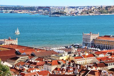 Aerial view of buildings in city 