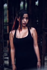Young woman looking at camera