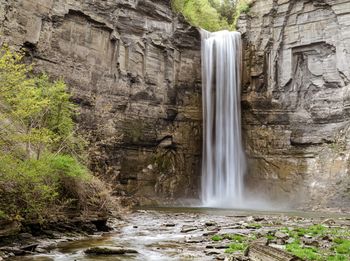 Scenic view of waterfall