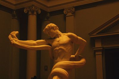 Low angle view of angel statue in museum