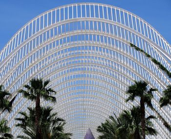 Low angle view of modern building against sky