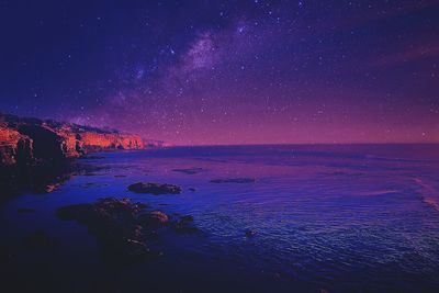 Scenic view of star field against star field