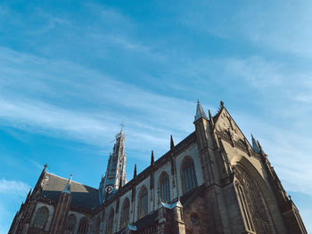 Low angle view of church against sky