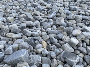 Full frame shot of pebbles on beach