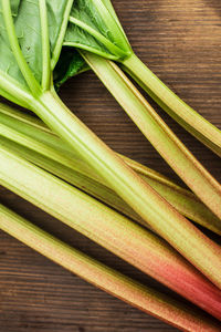 High angle view of vegetables on table