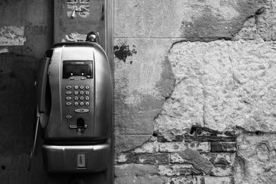 Telephone on wall 