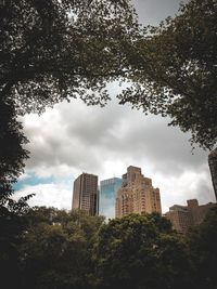 Low angle view of buildings against sky