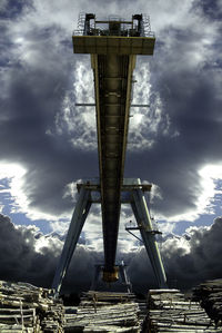 Low angle view of built structure against sky