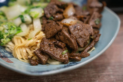 Chinese cuisine beef fried noodles