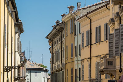 Low angle view of buildings against sky