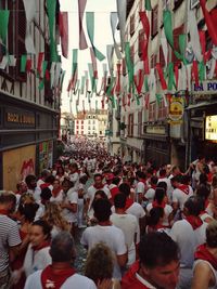 Crowd on city street