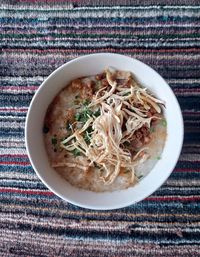 This is indonesian chicken porridge or in indonesian called bubur ayam