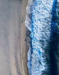 High angle view of sea waves