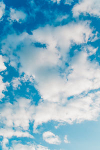 Low angle view of clouds in sky