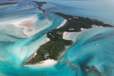 High angle view of sea