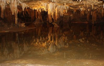 Rock formations in cave