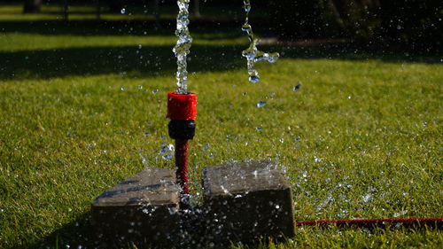Water drops on fountain
