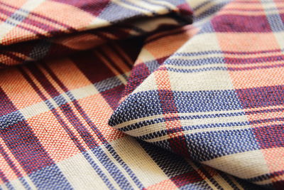 Full frame shot of checked fabric