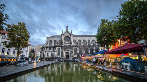 View of canal along buildings