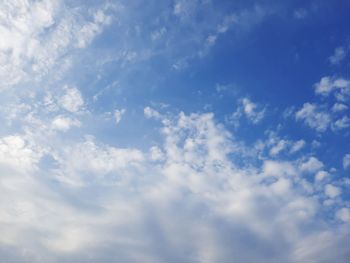 Low angle view of clouds in sky