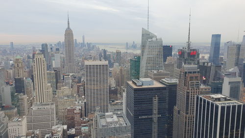 Aerial view of buildings in city