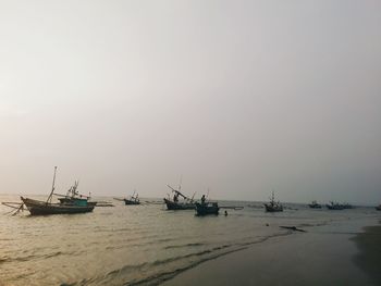 Boats in river