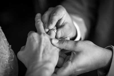 Close-up of human hand