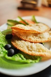 Close-up of meal served in plate