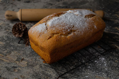 Delicious vegan pumpkin loaf without egg and milk