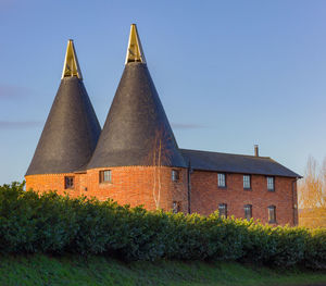 Traditional building against clear sky