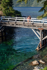 View of bridge over water