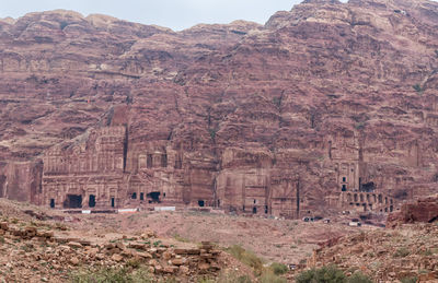 View of temple against mountain