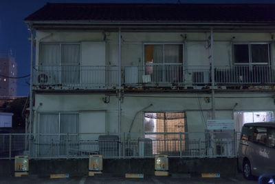 Low angle view of old building in city