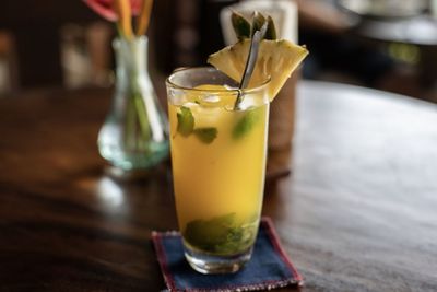 Close-up of drink on table