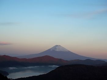 Scenic view of mountain against sky