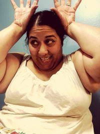 Portrait of smiling young woman