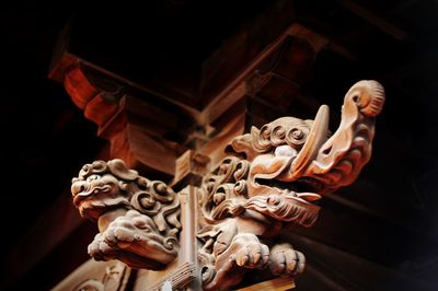 Low angle view of buddha statue